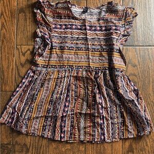 Multicolor Patterned Women's Blouse